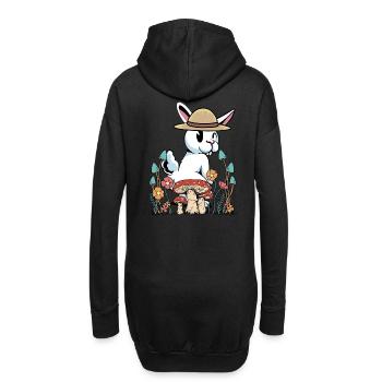 Lièvre, Lapin, Animaux De La Forêt, Rongeur, Nature, Automne - Sweat-shirt à capuche long Femme - noir - Dos