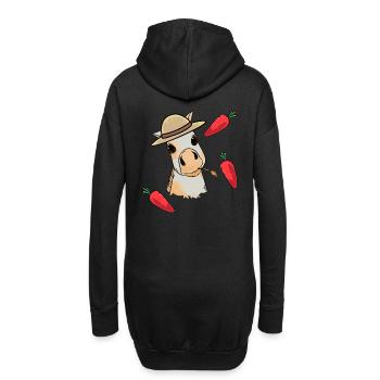 Fohlen Baby Pferd Kind Pony Kleinkind Rübe Pferde - Hoodie-Kleid - Schwarz - Hinten