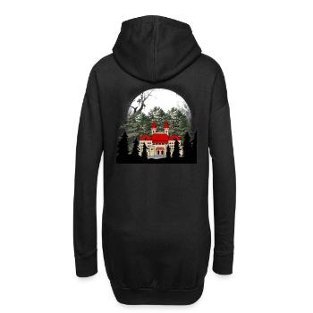 Château de conte de fées Moyen Âge Château Forteresse - Sweat-shirt à capuche long Femme - noir - Dos