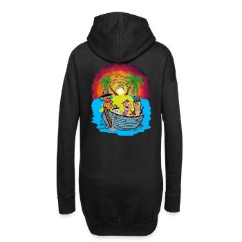 Expédition dans les mers du Sud, Voyage, Aventure, Cacahuètes, Ahoy - Sweat-shirt à capuche long Femme - noir - Dos