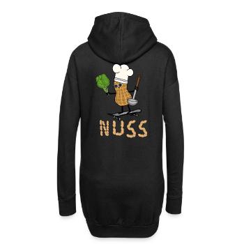 Cacahuète Cuire Légume Cuisson Rapide Cuisson Patin - Sweat-shirt à capuche long Femme - noir - Dos