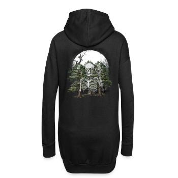 Wald Geist Gespenst Mitternacht Spuk Halloween - Hoodie-Kleid - Schwarz - Hinten