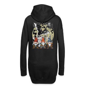 Fledermaus Geisterstunde Zwerge Zauberei Märchen - Hoodie-Kleid - Schwarz - Hinten