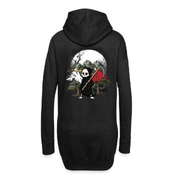 Horreur Ange Diable Faucheuse Halloween Mort - Sweat-shirt à capuche long Femme - noir - Dos