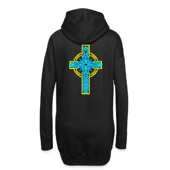 Kreuz Kreuze Kruzifix Kirche Jesus Gott - Hoodie-Kleid - Schwarz - Hinten