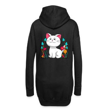 Chat, Chat, Enfant, Enfants, Animaux Domestiques, Tomcat, Nature - Sweat-shirt à capuche long Femme - noir - Dos