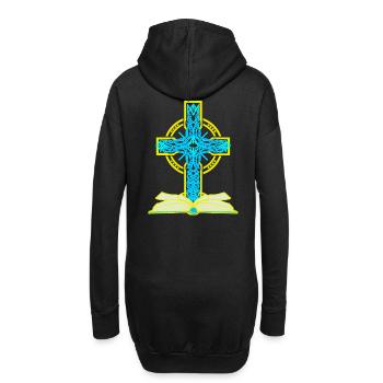 Croix, Bible, Paix Mondiale, Paix, Jésus - Sweat-shirt à capuche long Femme - noir - Dos