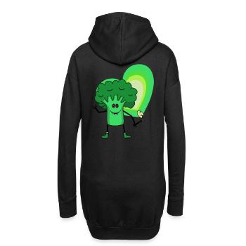 Brokkoli Drogen Kiffen Kiffer Rausch Extase - Hoodie-Kleid - Schwarz - Hinten