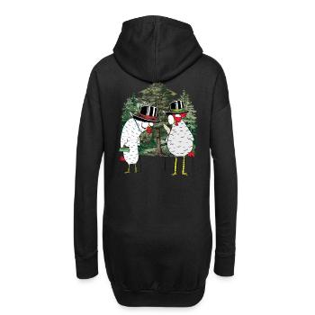 Grands-parents Grand-mère Grand-père Poulet Forêt Randonnée Nature - Sweat-shirt à capuche long Femme - noir - Dos
