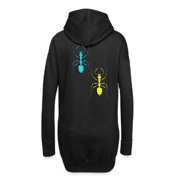 Fourmi rétro Vintage des années 80 insectes fourmis des années 90 - Sweat-shirt à capuche long Femme - noir - Dos