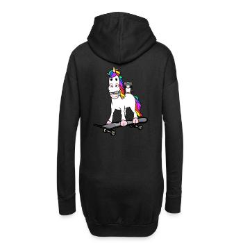 Cadeau d’anniversaire Licorne souris patineur amis - Sweat-shirt à capuche long Femme - noir - Dos