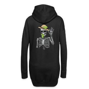 Squelette Jardinier Raisins Jardinage Mime Hobby Jardinier - Sweat-shirt à capuche long Femme - noir - Dos