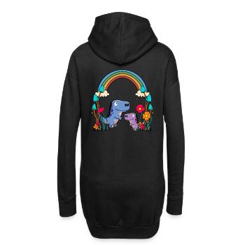 Dino Dinos Enfants EnfantCadeau Arc-en-ciel - Sweat-shirt à capuche long Femme - noir - Dos