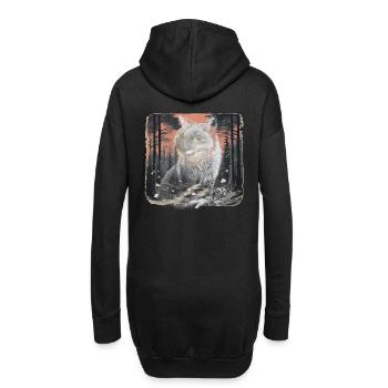 Wald Fuchs Waldtiere Wildtiere Füchse Natur - Hoodie-Kleid - Schwarz - Hinten