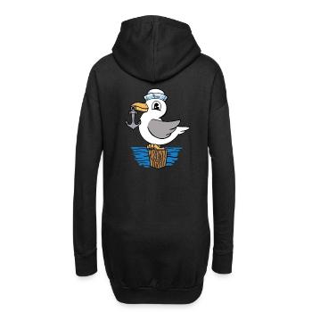 Mouette ancre marin marin marin enfants - Sweat-shirt à capuche long Femme - noir - Dos