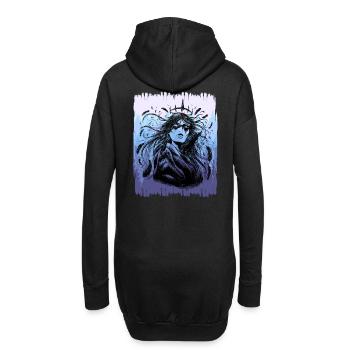 Chaman, Nature, Forêt, GuerrierChaman - Sweat-shirt à capuche long Femme - noir - Dos