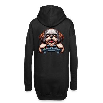 Dog gamers, Dog game freak shih tzu - Sweat-shirt à capuche long Femme - noir - Dos