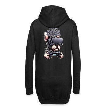 Hunde, Französische Bulldogge Videospiel VR-Brille - Hoodie-Kleid - Schwarz - Hinten