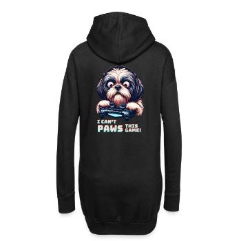 Design cool pour le Shih Tzu et les jeux vidéo - Sweat-shirt à capuche long Femme - noir - Dos