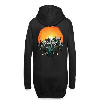 Soleil Printemps Perce-neige Alpes - Sweat-shirt à capuche long Femme - noir - Dos
