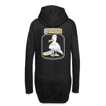 lustige Möwen Toristen Sovinier maritim Möwe - Hoodie-Kleid - Schwarz - Hinten