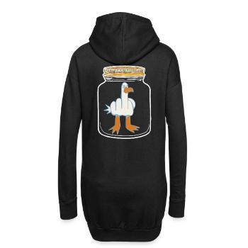 Möwe Urlaubs Grüße Tourist Flaschenpost - Hoodie-Kleid - Schwarz - Hinten