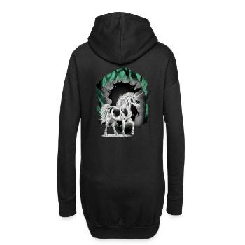 Licornes, Licorne, Animaux mythiques, Personnage de conte de fées - Sweat-shirt à capuche long Femme - noir - Dos