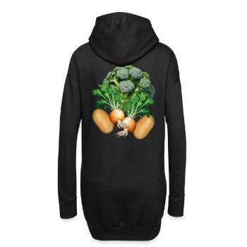 Légumes Cuisine végétarienne Cuisine Vitamines - Sweat-shirt à capuche long Femme - noir - Dos