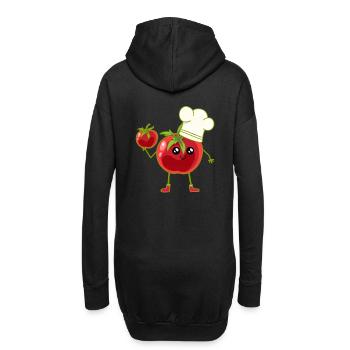 Tomate Tomaten Koch Köchin Köche - Hoodie-Kleid - Schwarz - Hinten