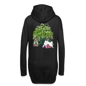 Lapin Valise Vacances Rongeur Voyage Lapin - Sweat-shirt à capuche long Femme - noir - Dos