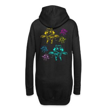 Giraffe Giraffen Safari Kind Kinder - Hoodie-Kleid - Schwarz - Hinten