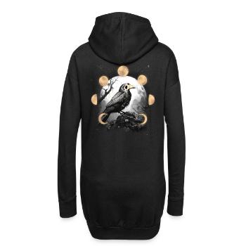 Raben Rabe Krahe Krähen Pest Pestmaske Vogel - Hoodie-Kleid - Schwarz - Hinten