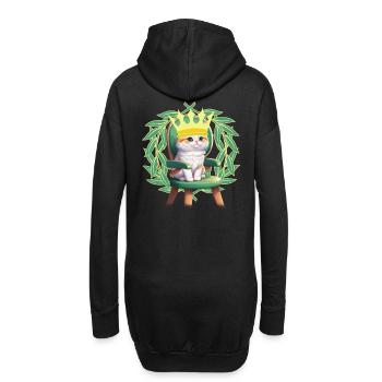 Chat Chats Chaton Princesse Enfants Enfant - Sweat-shirt à capuche long Femme - noir - Dos