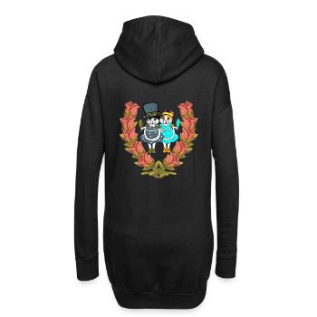 Katzen Mädchen Schön Schönheit Prinzessin Kind - Hoodie-Kleid - Schwarz - Hinten