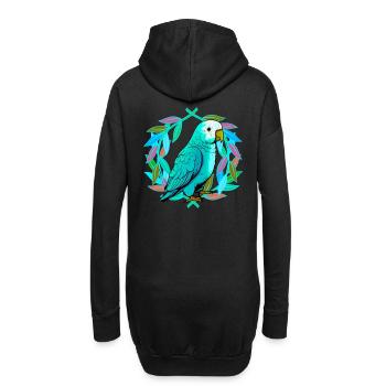 perroquet perroquets oiseau oiseaux - Sweat-shirt à capuche long Femme - noir - Dos