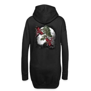 Drache Drachen Fabel Mittelalter Märchen Myth - Hoodie-Kleid - Schwarz - Hinten