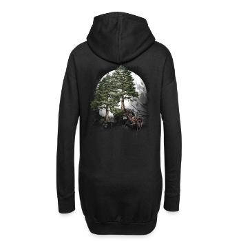 Halloween Spinne Spinnen Waldbewohner - Hoodie-Kleid - Schwarz - Hinten