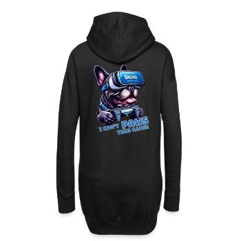 Französische Bulldogge Hund Online-VR-Spiele - Hoodie-Kleid - Schwarz - Hinten