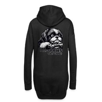 Amateur de ShihTzu, maniaque des jeux vidéo, joueurs - Sweat-shirt à capuche long Femme - noir - Dos