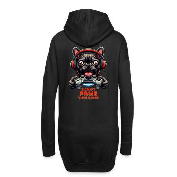 Bouledogue français Gamer avec manette de jeu - Sweat-shirt à capuche long Femme - noir - Dos