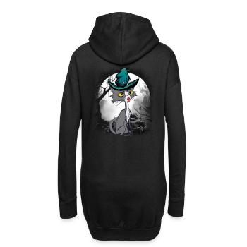 Chat magique chats sorcier conte de fées personnage conte de fées - Sweat-shirt à capuche long Femme - noir - Dos