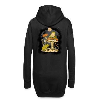 Grenouille Grenouilles Amphibiens Champignons Nature - Sweat-shirt à capuche long Femme - noir - Dos