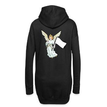 Ange Monde Paix Drapeau Paix - Sweat-shirt à capuche long Femme - noir - Dos