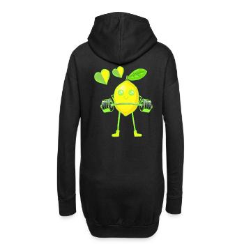 Lemon Poids Exercice Poids GYM Exercice Muscles - Sweat-shirt à capuche long Femme - noir - Dos
