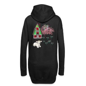 Frohe Ostern Lamm Schaff Ostern Natur Frühling - Hoodie-Kleid - Schwarz - Hinten