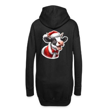 Noël en juillet vache drôle design pour Noël - Sweat-shirt à capuche long Femme - noir - Dos