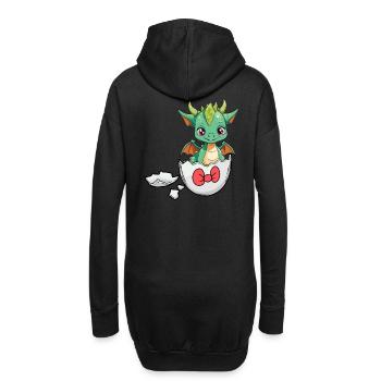 Dragon Dragon Coquille d’oeuf Hatch Bébé Enfant - Sweat-shirt à capuche long Femme - noir - Dos