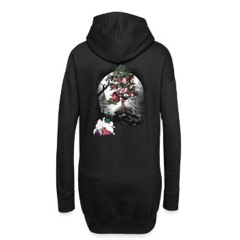 Bunny Bunnies Animaux de la forêt Nature Nature Amoureux de la nature - Sweat-shirt à capuche long Femme - noir - Dos