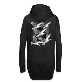 Möwen Möwe Maritim Seevögel - Hoodie-Kleid - Schwarz - Hinten