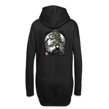 Conte de fées de la forêt personnage de conte de fées nains gnomes gnome sorcier - Sweat-shirt à capuche long Femme - noir - Dos